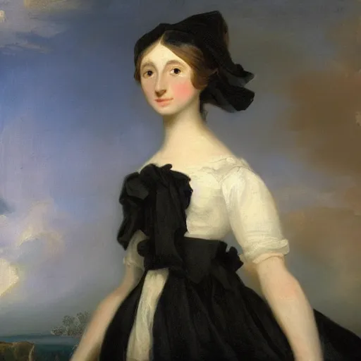 Prompt: painting of lauren southern gilbert stuart style