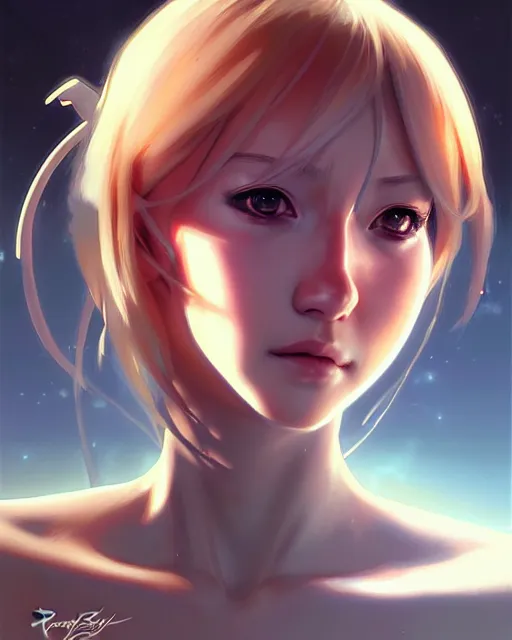 Prompt: portrait Anime space cyborg, pretty face, realistic shaded Perfect face, fine details. realistic shaded lighting by Ilya Kuvshinov Giuseppe Dangelico Pino and Michael Garmash and Rob Rey, IAMAG premiere, aaaa achievement collection,