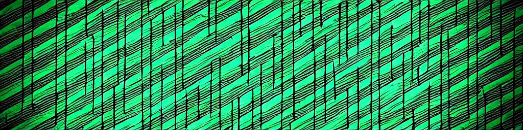 Image similar to glowing green lines, jagged edges, sharp lines, contrast, rocks, stylistic, glowing, straight lines