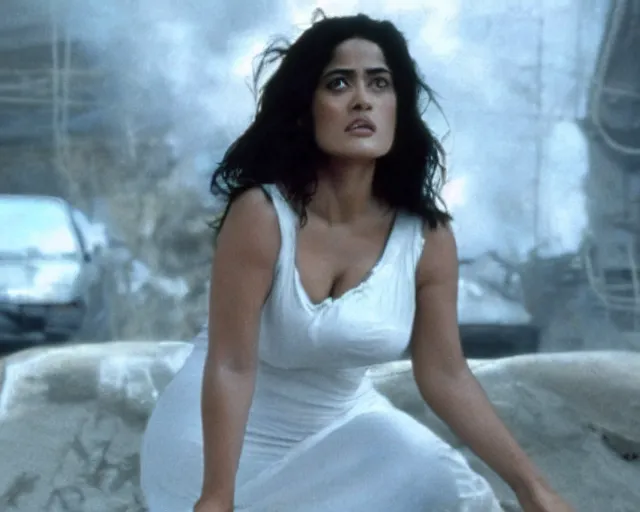 Image similar to film still of salma hayek in from dusk till daw 1 9 9 6, octane, craig mullins,