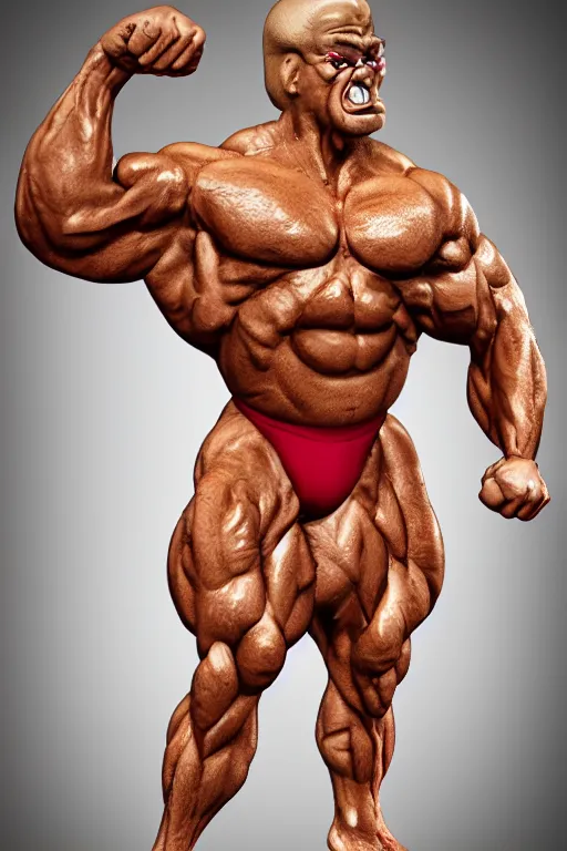 Image similar to muscular scrooge mcduck, scrooge mcduck bodybuilder, photorealistic, highly detailed,
