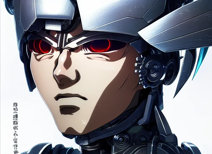 Prompt: a anime portrait of a cyborg raiden, finely detailed features, closeup at the face, sharp focus, perfect art, night - time city background, cinematic lighting, highly detailed, intricate, anime, illustration, artstation, trending on pixiv fanbox, painted by greg rutkowski, studio ghibli, yoji shinkawa, hayao miyazaki,