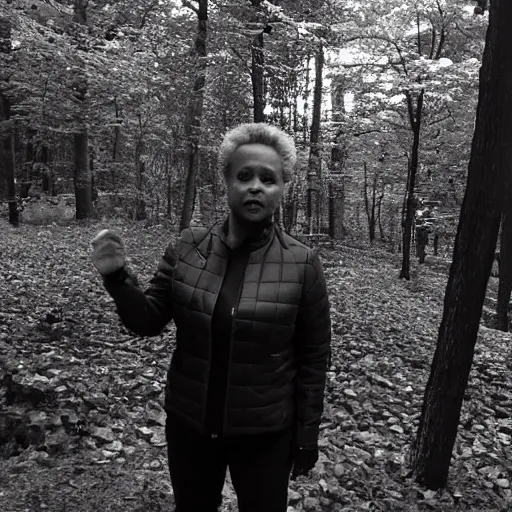 Image similar to chicago mayor lori lightfoot was spotted on woodland trail cam at midnight infrared