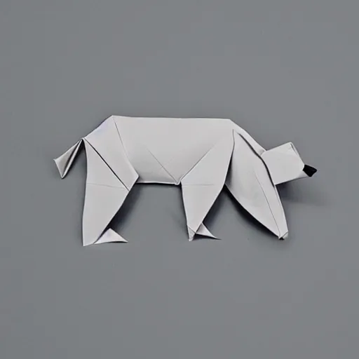 Image similar to origami polar bear