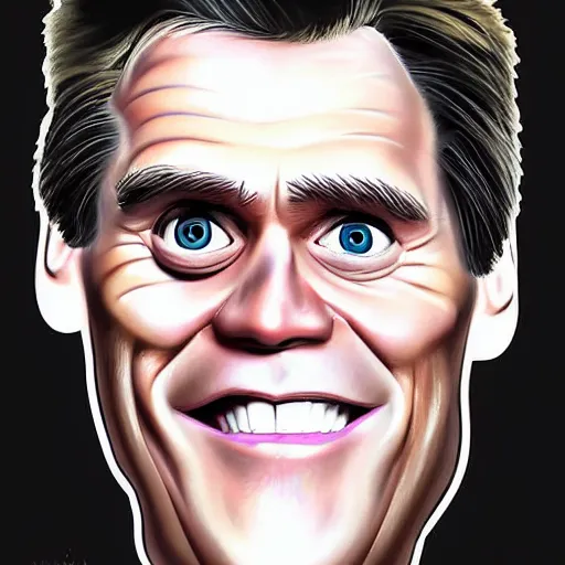 Image similar to jim carrey caricature realism, in the style of alex gard!