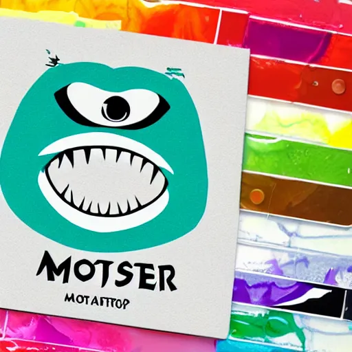 Image similar to monster art palette logo design