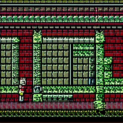 Image similar to a screenshot of a 2 d castlevania game, pixelart, gameboy graphics, beautiful, atmospheric