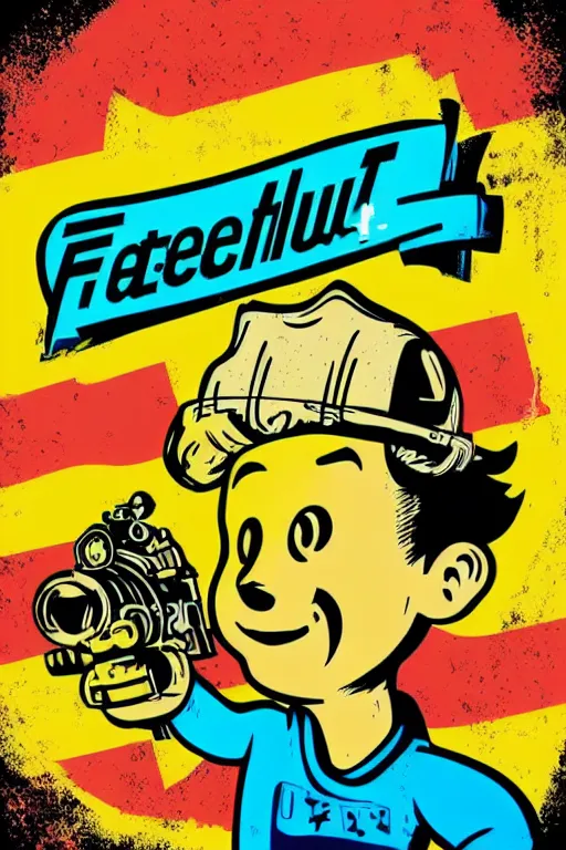 Image similar to fallout 7 6 retro futurist illustration art by butcher billy, sticker, colorful, illustration, highly detailed, simple, smooth and clean vector curves, no jagged lines, vector art, smooth andy warhol style