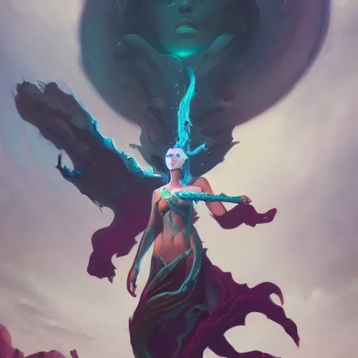 Prompt: the goddess of vengeance by pete mohrbacher, digital art, unreal engine, wlop, trending on artstation, 4K UHD image