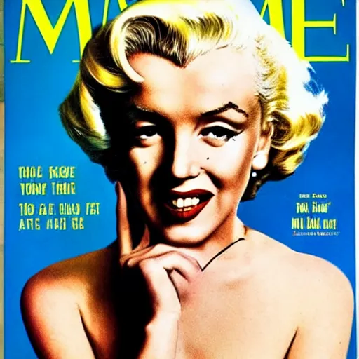 Image similar to marilyn monroe old, time magazine cover, photography, detailed