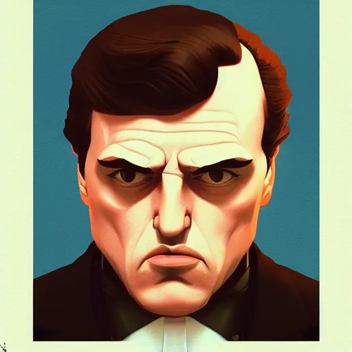 Image similar to face icon stylized minimalist the godfather, loftis, cory behance hd by jesper ejsing, by rhads, makoto shinkai and lois van baarle, ilya kuvshinov, rossdraws global illumination