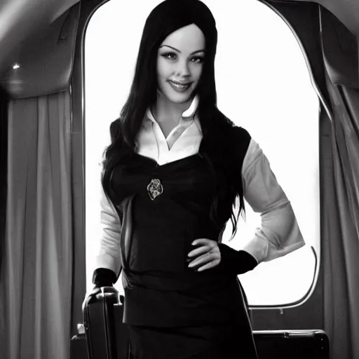 Image similar to arwen evenstar as an airline hostess