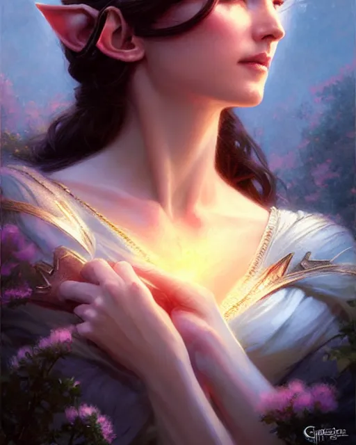 Image similar to elven goddess of dreams | | realistic shaded, fine details, fine - face, realistic shaded lighting poster by greg rutkowski, magali villeneuve, artgerm, jeremy lipkin, michael garmash, rob rey