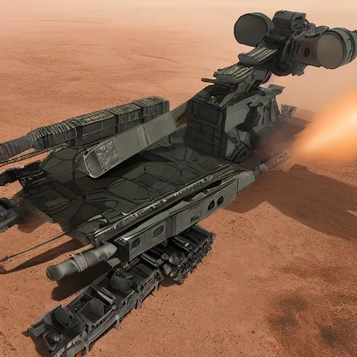 Image similar to a mech equipped with a patriot missile system and a 2 0 mm cannon