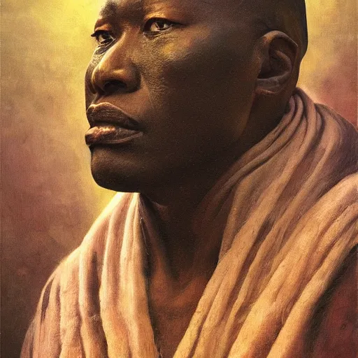 Image similar to yoruba priest | highly detailed oil painting, hyperrealistic, very intrincate | cinematic lighting, award - winning | by rachel ruysch, giger, beksinski and bocklin | by austin osman spare and william blake, trending on artstation, cgsociety, official art, octane.