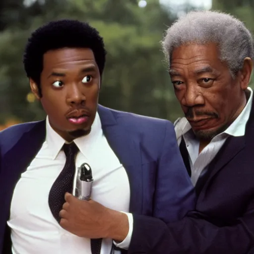 Image similar to Rush hour 2, starring Dax Shepard and Morgan Freeman