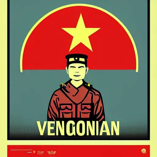 Image similar to Icon representing Vietnam. propaganda poster. pop art. poster. Trending on ArtStation.