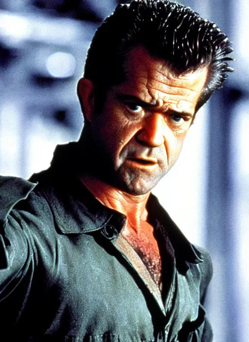 Prompt: Mel Gibson in the matrix