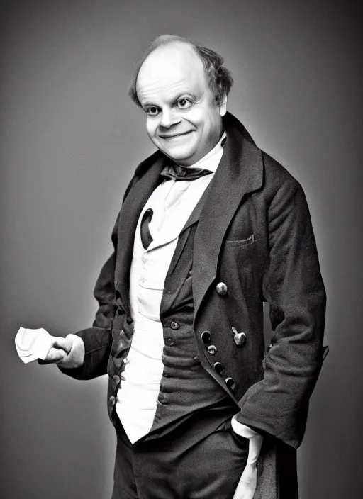 Prompt: toby jones as a victorian politician, smiling, male, victorian, detailed face, highly detailed, cinematic lighting, photograph by elliott & fry