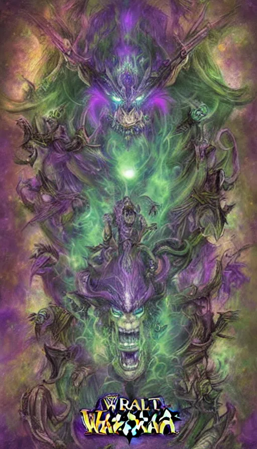 Prompt: psytrance artwork, from warcraft