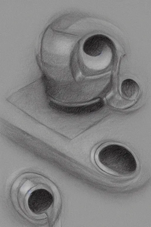 Image similar to modern technology. pencil drawing.