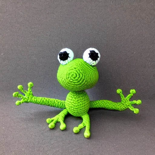 Image similar to cute frog Amigurumi