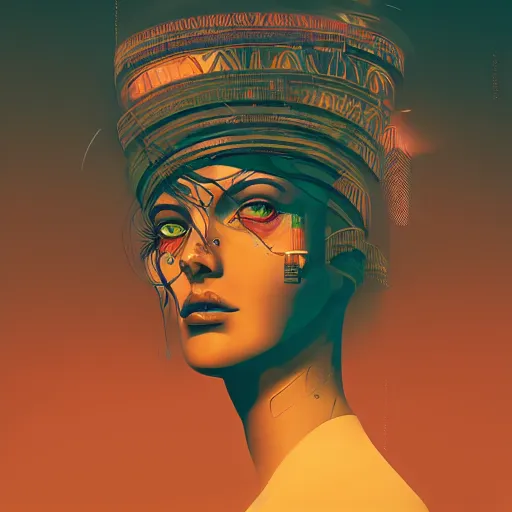 Image similar to a surreal portrait of a goddess by Petros Afshar and Beeple