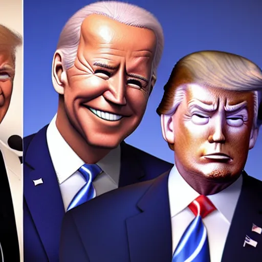 Image similar to Joe Biden and Donald Trump as Pixar characters