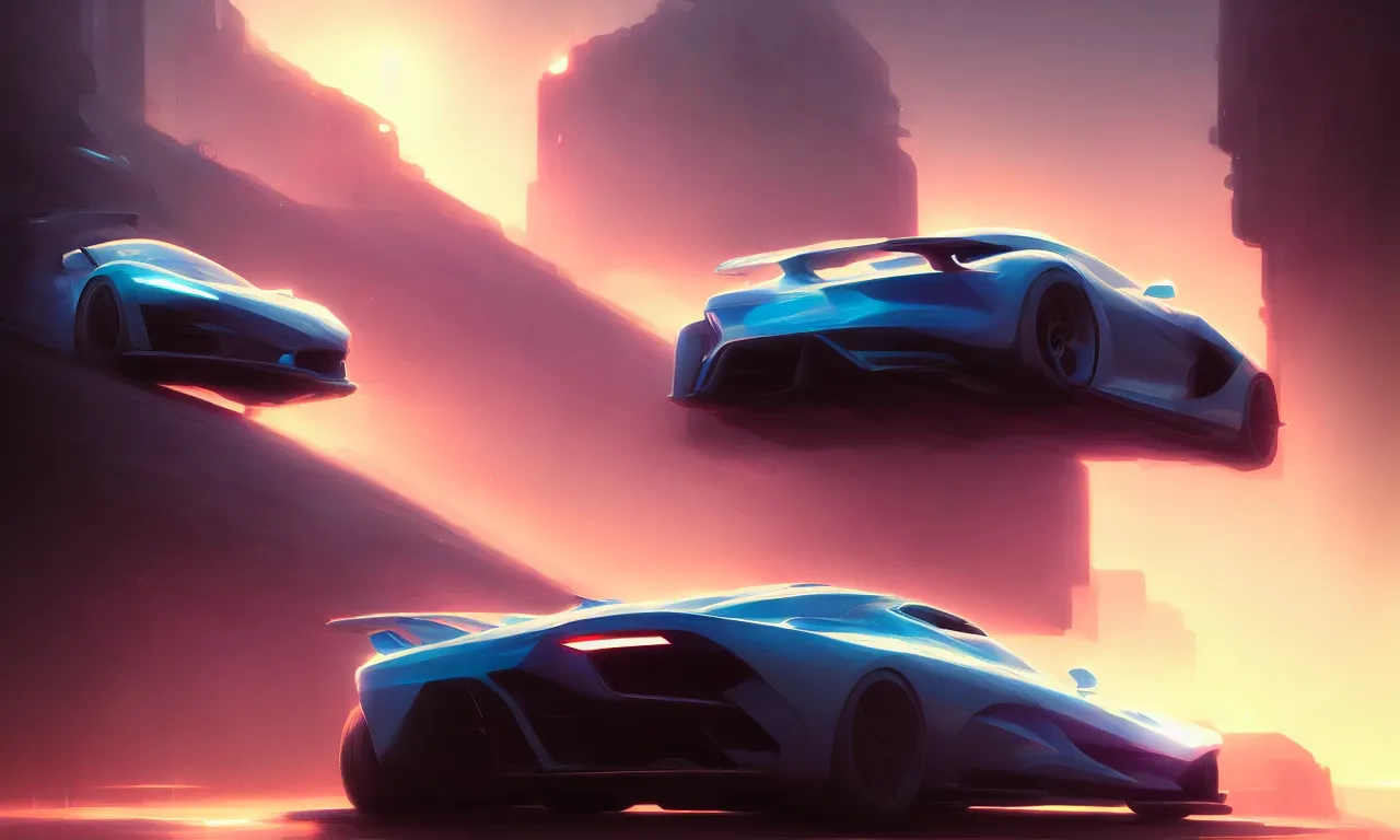 Image similar to Super car, concept art, low angle, high detail, warm lighting, volumetric, godrays, vivid, beautiful, trending on artstation, by Jordan grimmer, art greg rutkowski