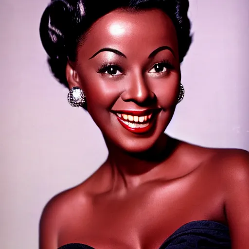 Prompt: photo of a beautiful 1 9 5 0 s black actress