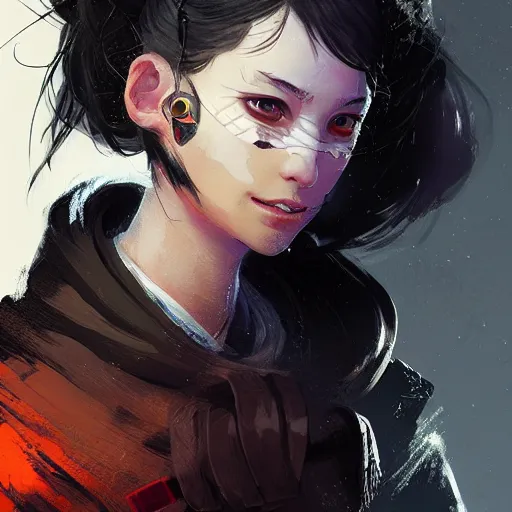 Image similar to a pale skinny white young girl, black hair, the hime cut, in a black hoodie, and two cats, apex legends character, digital illustration portrait design, by android jones and greg rutkowski, retrowave color scheme, detailed, cinematic lighting, wide angle action dynamic portrait