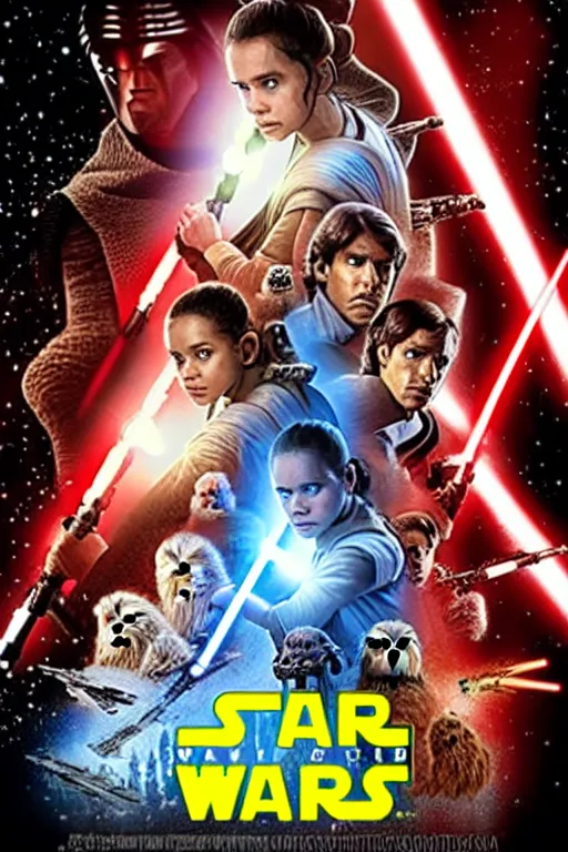 Prompt: Star Wars a new Jedi ,movie poster