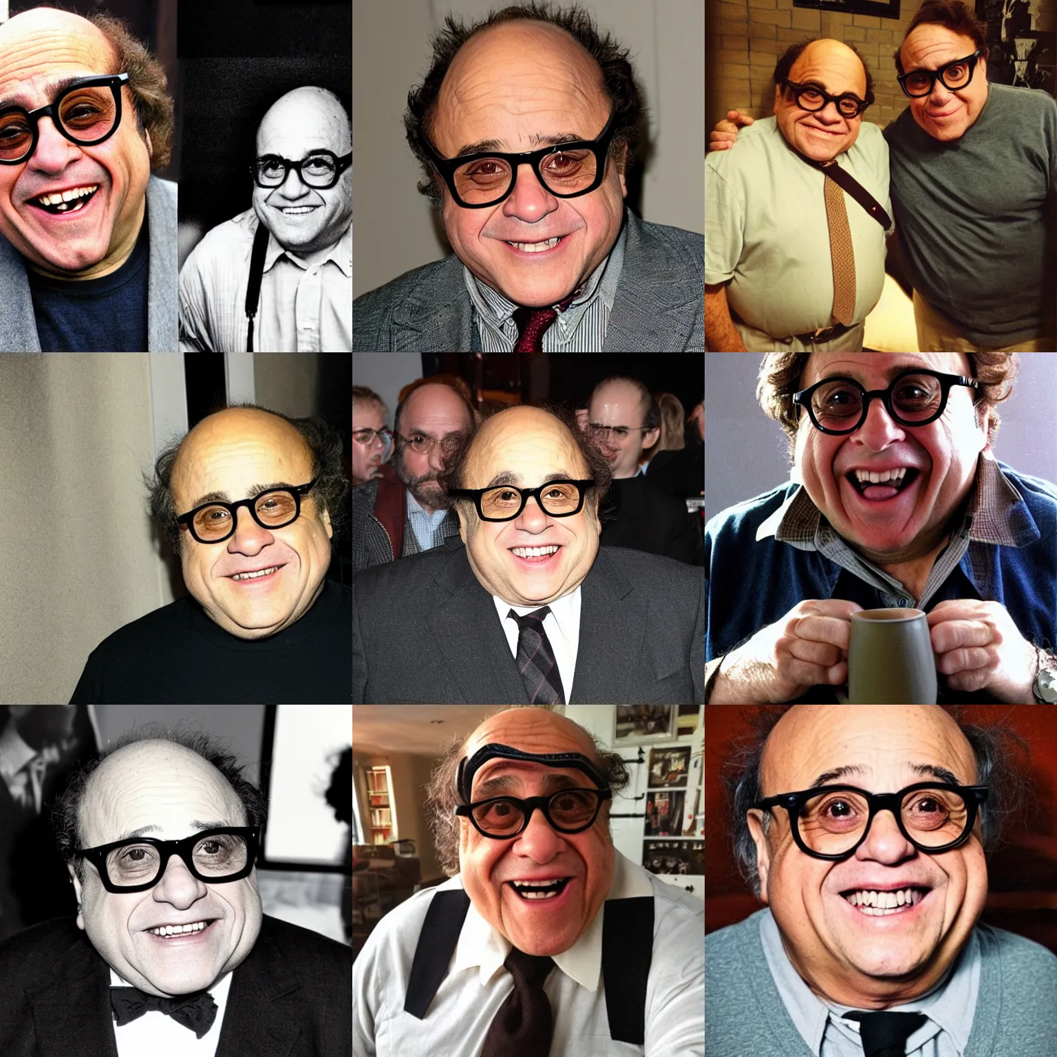 Prompt: Danny DeVito as a hipster nerd