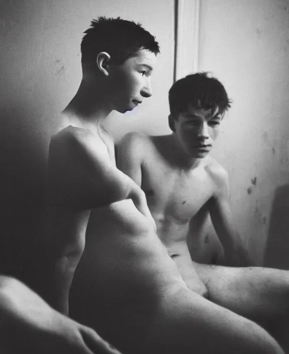 Prompt: portrait of barry keoghan photographed by nan goldin