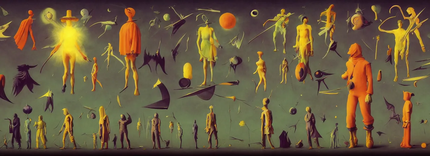 Prompt: full - body surreal colorful celestial rpg character concept art anatomy, action pose, very coherent and colorful high contrast masterpiece by norman rockwell franz sedlacek hieronymus bosch dean ellis simon stalenhag rene magritte gediminas pranckevicius, dark shadows, sunny day, hard lighting, reference sheet white! background