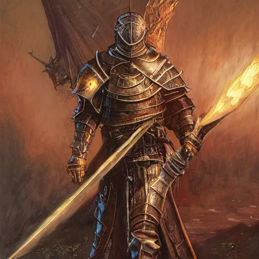 Image similar to the glowing greatsword from dark souls, weapon art by norman rockwell and donato giancola and greg rutkowski