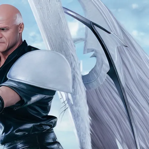 Image similar to mr clean playing sephiroth, 4 k, hollywood still, action movie