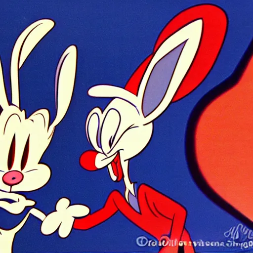 Image similar to still bugs bunny in 1 9 3 0's disney rubber hose animation style