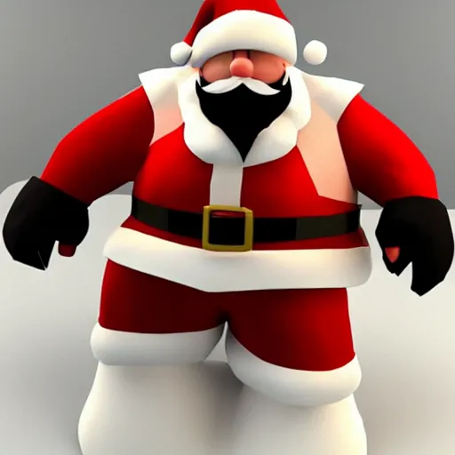 Prompt: low poly santa claus