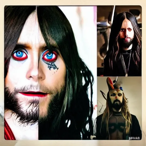 Image similar to jared leto as a japanese oni