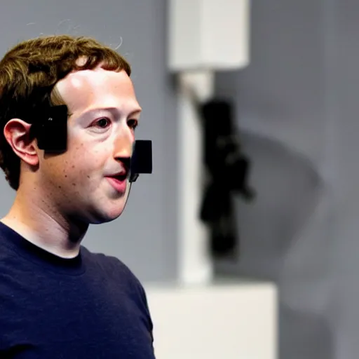 Prompt: Mark Zuckerberg being introduced to virtual reality for the first time
