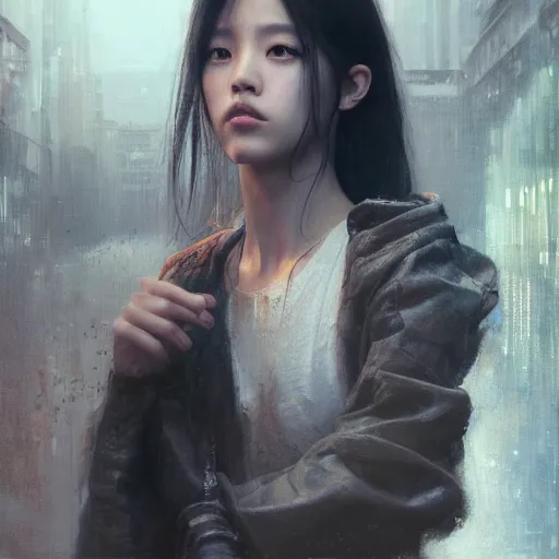 Image similar to jisoo of blackpink, hyperrealistic portrait, bladerunner street, art of elysium by jeremy mann and alphonse mucha, fantasy art, photo realistic, dynamic lighting, artstation, poster, volumetric lighting, very detailed face, 8 k, award winning