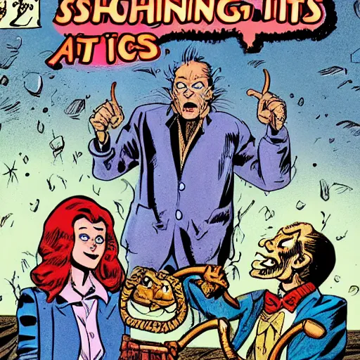 Image similar to something lies in the attic, tales from the crypt comic
