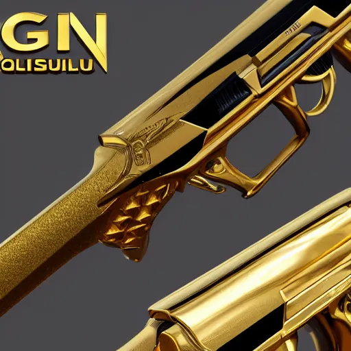 Prompt: gold luxurious shotgun, closeup, 8k, realistic, extreme details, detailed, sharp