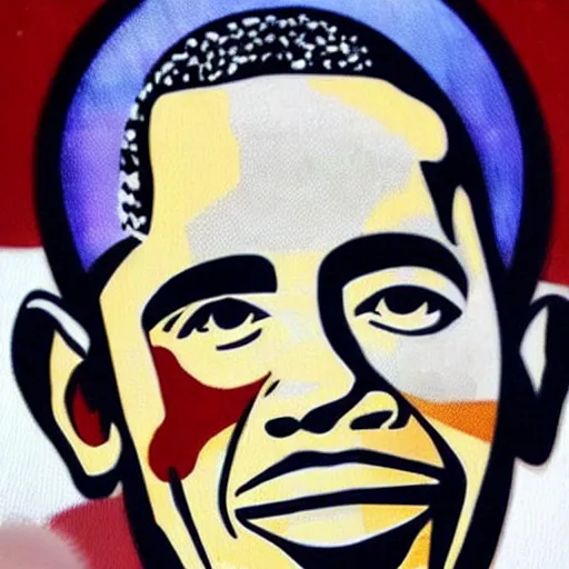 Prompt: obama with googly eyes, art