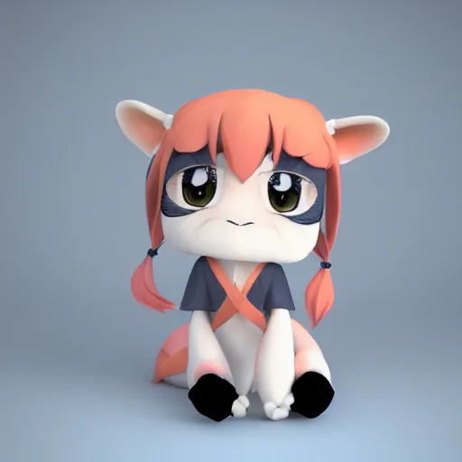 Prompt: cute fumo plush of a marsupial girl, anime girl, artstation character design contest winner, stylized pbr, vray, character silhouette