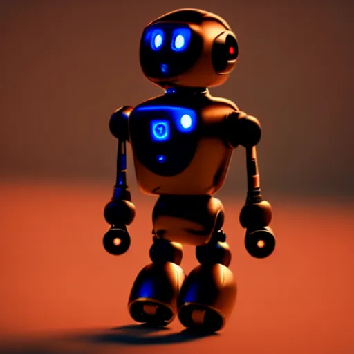 Image similar to a cute little robot. super realistic 8 k render of a dark hooded powerful elegant, cinematic composition