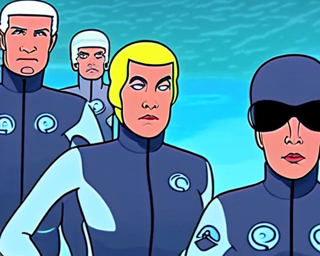 Prompt: a still from the show Sealab 2021, HQ