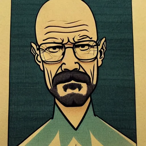 Image similar to Walter White ukiyo-e highy detailed