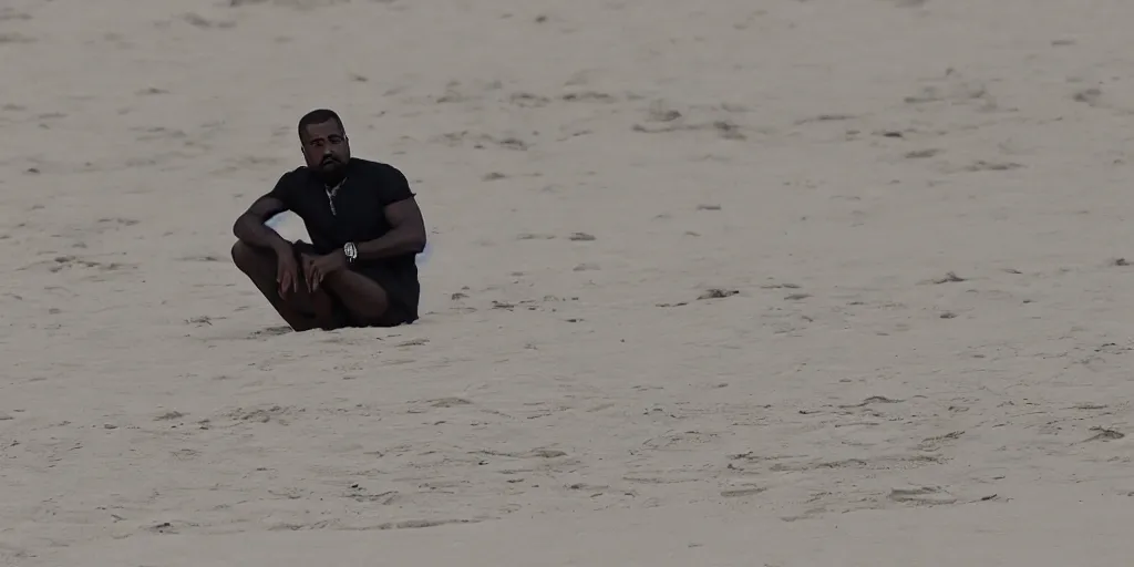 Image similar to kanye west caught chilling with elon musk aruba beach photography nikon p 5 0 0